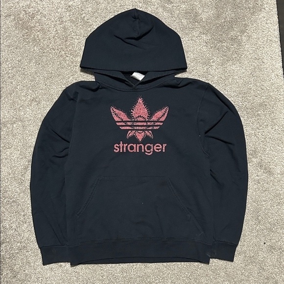 Stranger Things Other - Stranger Things Adidas Logo Black Hoodie